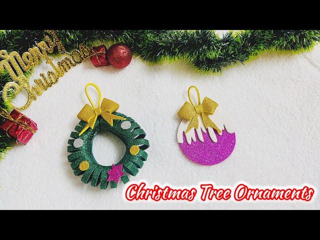 2 Unique Christmas tree ornaments idea|Christmas tree decorations at home|Homemade Christmas craft