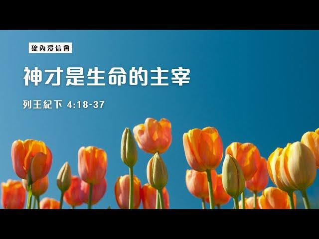 20240627 活潑的生命/列王紀下4:18-37節/碇內浸信會