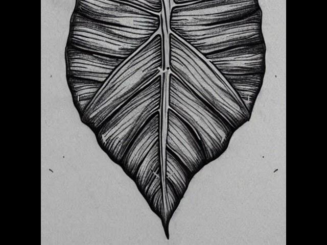 "Nature's Artistry - Realistic Pencil Drawings of Leaves"