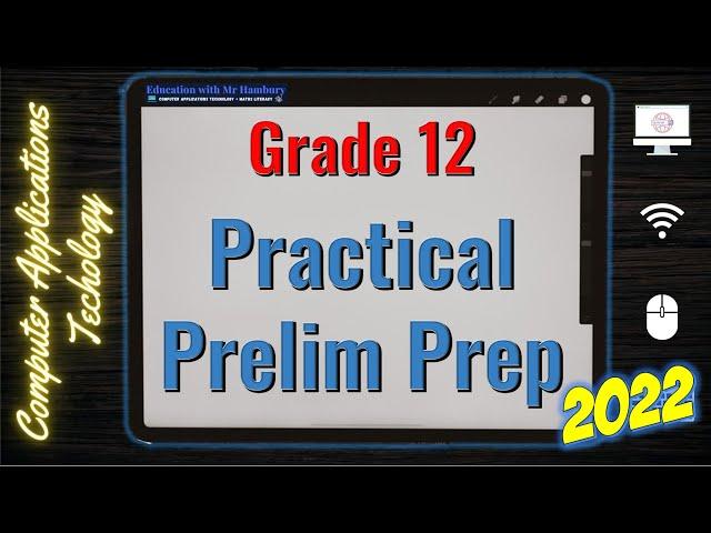 GR 12 CAT PRACTICAL Prelim Prep | Sept 2022