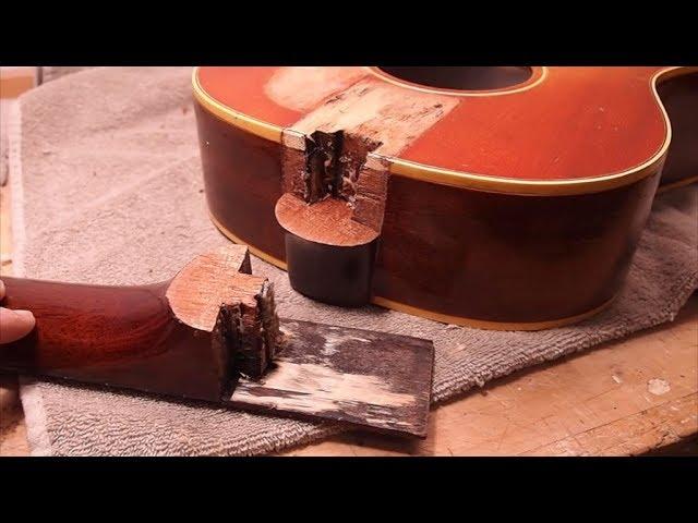 Guitar Repair :  A Nightmare Neck Re-set!