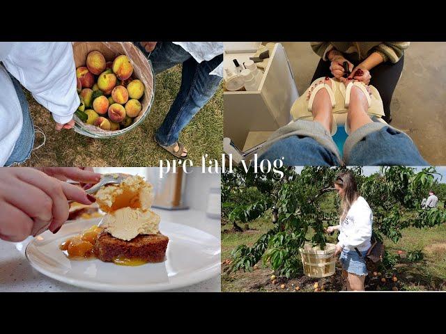 FALL VLOG | fall nails, new decor, lamp drama rant, peach picking & baking peach cobbler