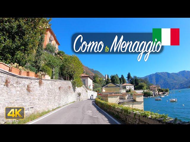 Lake Como, Italy  Driving from Como to Menaggio, Italy in 4K