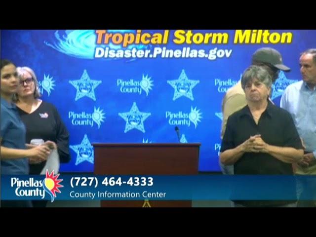 WATCH LIVE: Pinellas County update ahead of Tropical Storm Milton