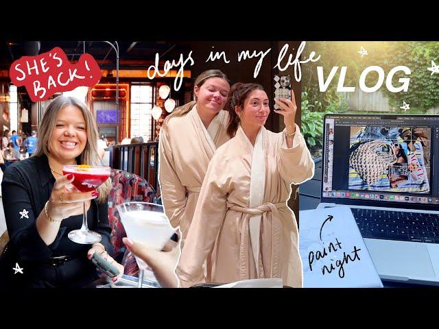 VLOG: reunited + bopping around the city (dinner, spa day + paint night)