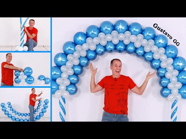 BIRTHDAY decoration ideas at home  how to decorate balloons for birthday  balloon arch tutorial