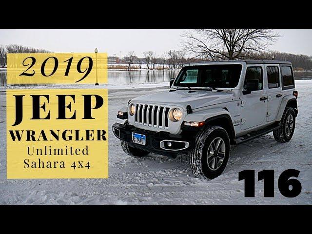 2019 Jeep Wrangler Unlimited Sahara 4x4 // review, walk around, and test drive // 100 rental cars