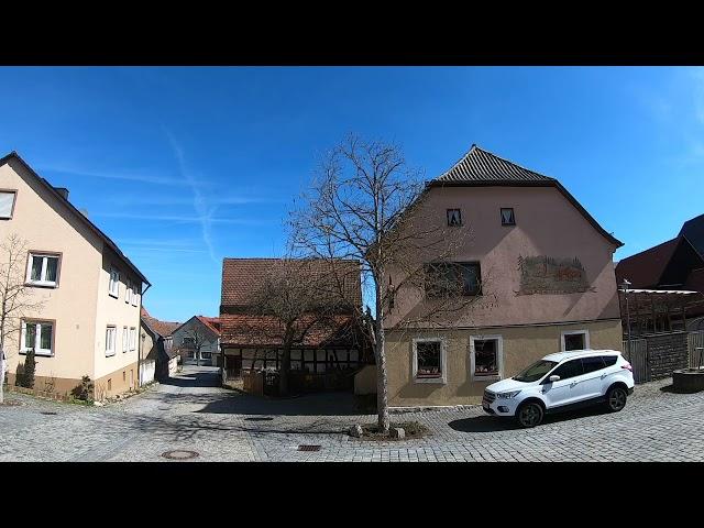 D: Burgbernheim. Mittelfranken. Eindrücke aus der Stadtmitte. März 2021