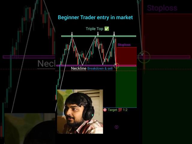 Beginner trader entry in market  perfect entry in trading| price action #shorts #forex #crypto