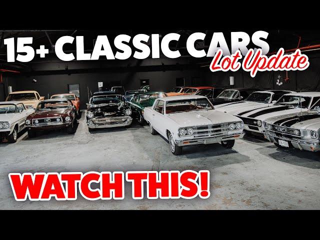 15+ CLASSIC CARS FOR SALE || Lot Update with Rob Evans of Bob Evans Classics Classic Cars for sale