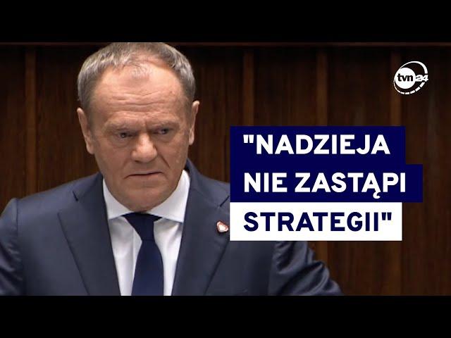 Szybkie dozbrajanie, szkolenia wojskowe dla mężczyzn. Tusk w sejmie o bezpieczeństwie Polski @TVN24