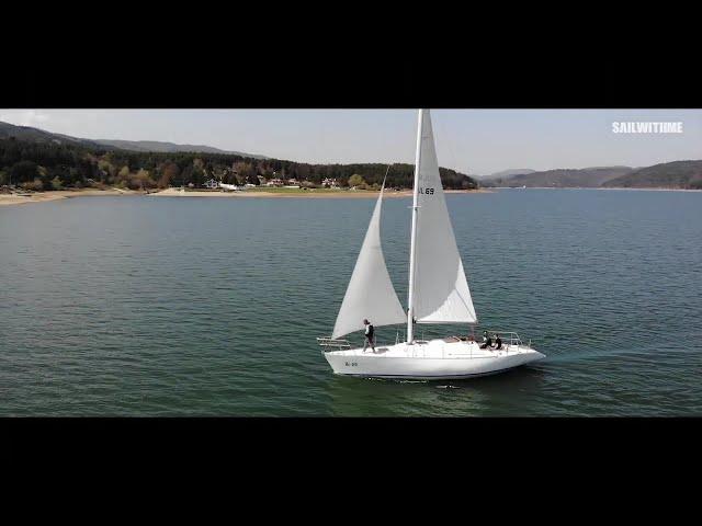 Sailing yacht - Aerial photography video clip with dji drone