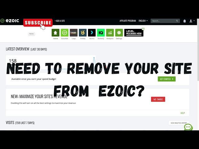 How to remove a site from Ezoic