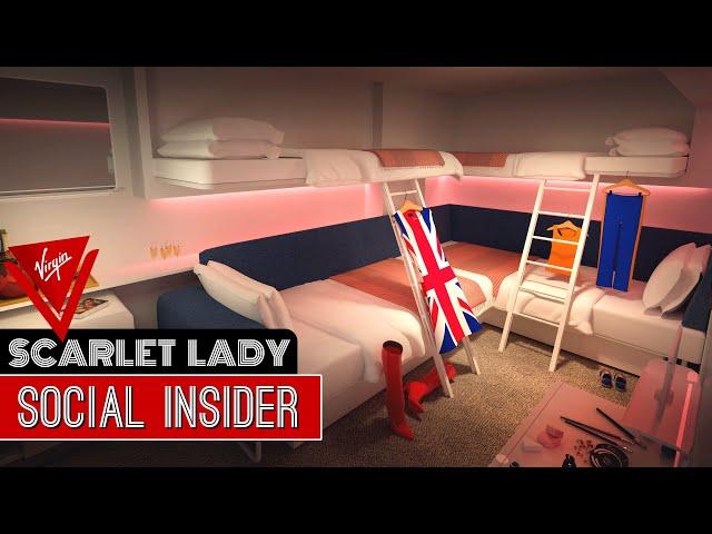 Social Insider | Virgin Voyages Scarlet Lady | Full Walkthrough Room Tour & Review 4K