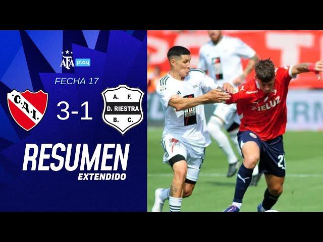 Independiente 3 vs. 1 Deportivo Riestra | #TorneoBetano | Resumen Extendido | Fecha 17