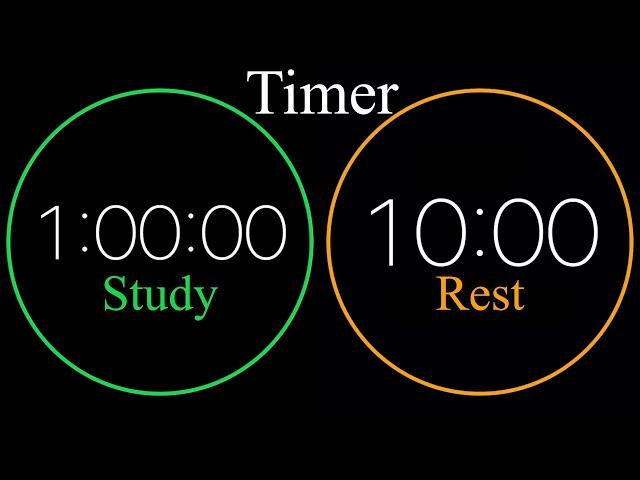 Study timer/️공부 asmr/장작타는 소리/️빗소리/공부 타이머⏱/ 10시간 공부/집중력