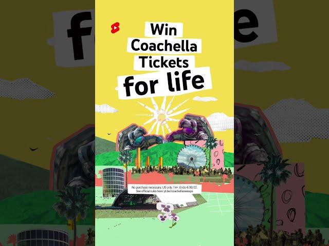 #youtubecoachellasweepstakes | Enter to win lifetime Coachella tickets from YouTube Shorts #Shorts