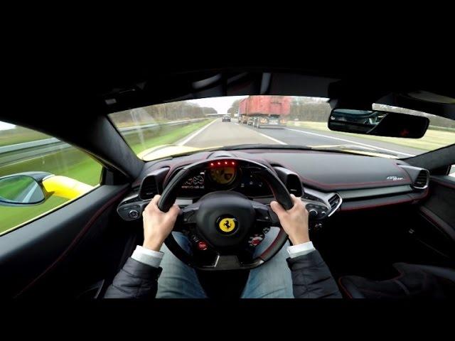 POV Drive: Ferrari 458 Italia 290 km/h on the Autobahn!