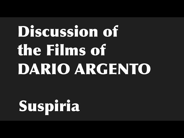 The Films of Dario Argento 5: Suspiria