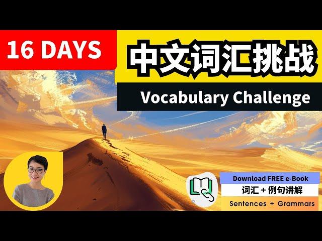 中文词汇挑战 16天  Chinese Vocabulary Booster Free To Learn Chinese