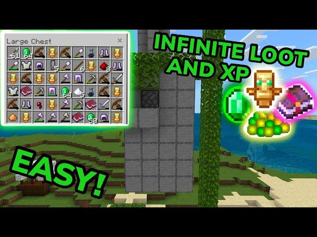 BEST SIMPLE 1.21 RAID FARM TUTORIAL in Minecraft Bedrock (MCPE/Xbox/PS/Switch/PC)