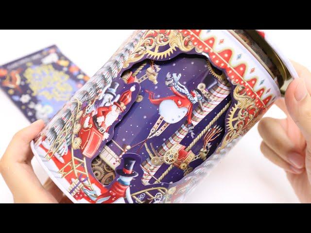 Grandma Wild's Rotating Musical Christmas Showtime Tin Music Box