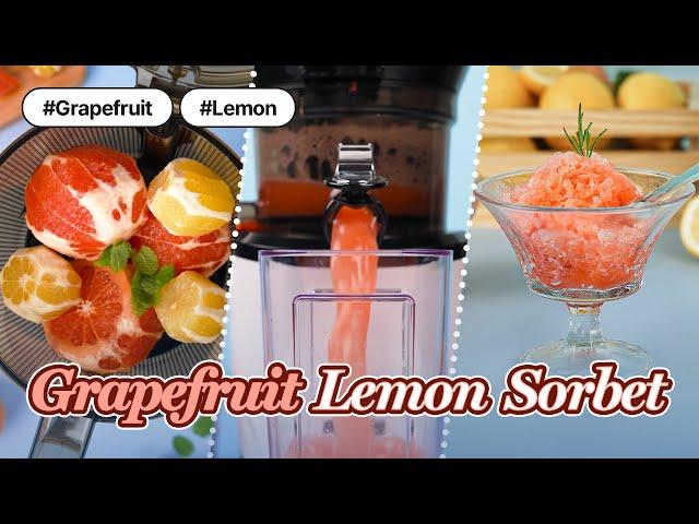 #6 Low Sugar Grapefruit Lemon Sorbet Recipe I Kuvings Hands-Free Slow Juicer AUTO10