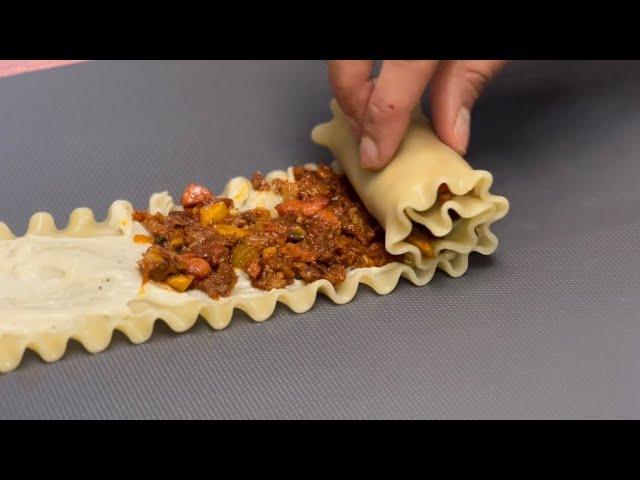 لازانیا رولی لقمه ای بدون فر،آموزش آشپزی | Lasagna Roll Ups Without Oven