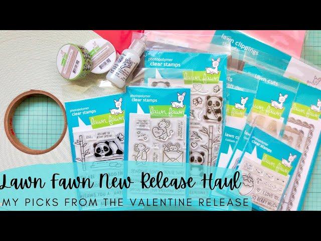 Lawn Fawn NEW RELEASE Haul | Valentine's Day Theme 2025 | Card Making Craft Supply Haul