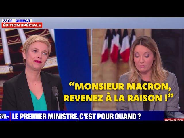 "Emmanuel Macron, revenez à la raison !" - Clémentine Autain sur BFM TV