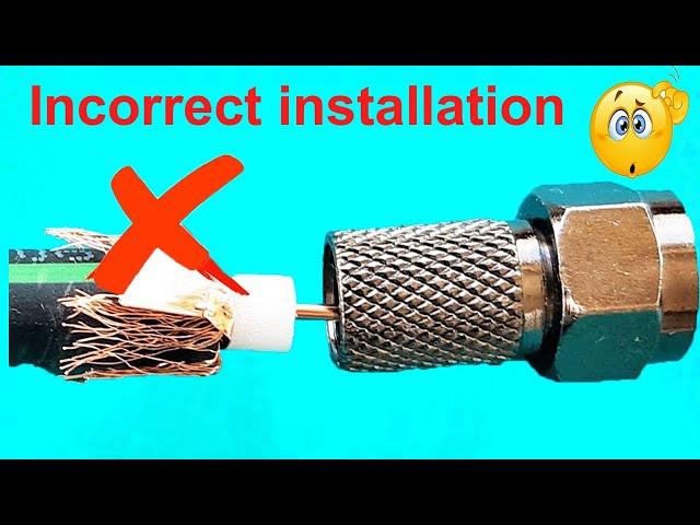 How to connect the TV antenna cable correctly so that the TV screen is clear