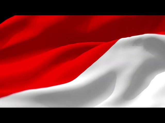 Animasi Bendera Merah Putih Berkibar - Green Screen - 3D animation - flag of Indonesia - FULL HD