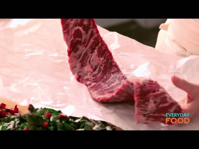 Steak with Swiss Chard and Garlic Bread | Everyday Food with Sarah Carey