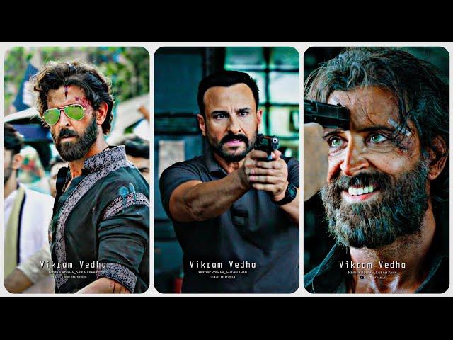 Vikram Vedha Whatsapp Status | Hrithik Roshan & Saif Ali Khan | Vikram Vedha Movie | 4k Status