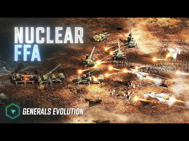 5 Player Nuclear FFA - Autumn Garden - Generals Evolution