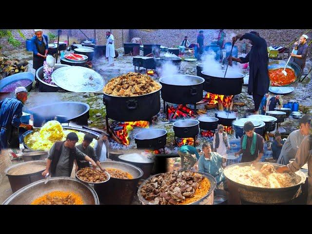 biggest marriage wedding ceremony | Afghanistan village life food | afghani Kabuli Pulao recipe