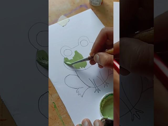 Day29/Day31 #july #frog #drawingchallenge #paintingtutorial #acrylicpainting #satisfying