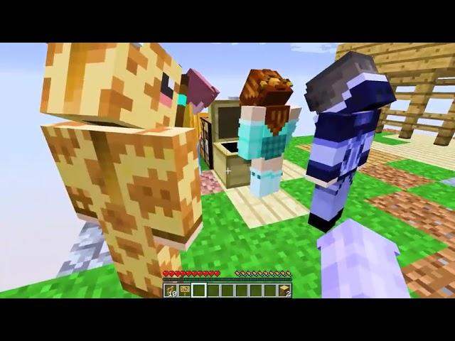 { APHMAU } 10 Friends On ONE BLOCK In Minecraft