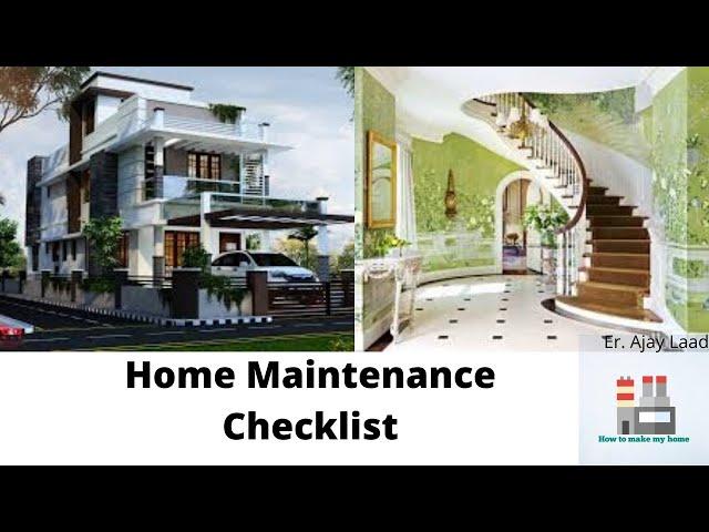 Home Maintenance Checklist | Tips For Keeping Home Clean | Tips for New Homeowners