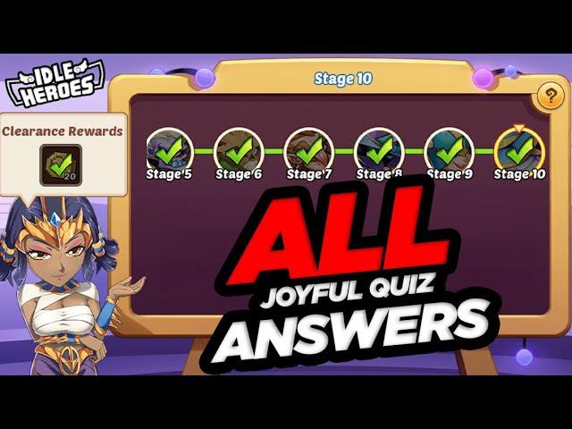 Idle Heroes - ALL Answers for New Year Joyful Quiz 2024