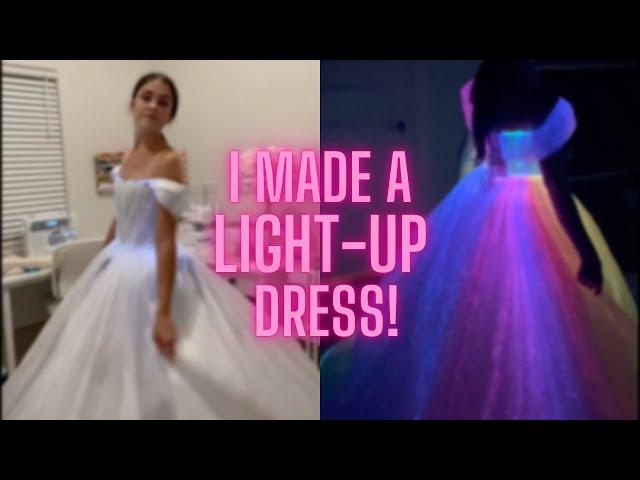 I made a light up dress?! | Fiber Optics ballgown dress tutorial DIY