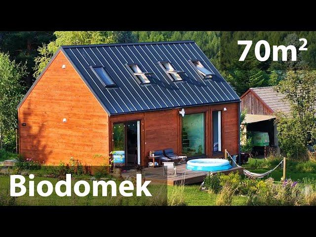 Biodomek 70m2 - ekologiczny, całoroczny dom modułowy z drewna, szybka, prefabrykowana budowa, eko