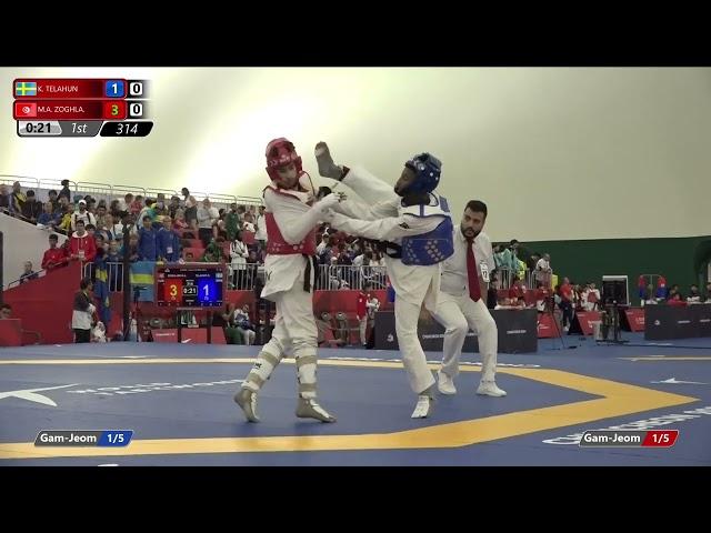 314 Round of 32 Men  48kg SWE K  TELAHUN TUN M A  ZOGHLA