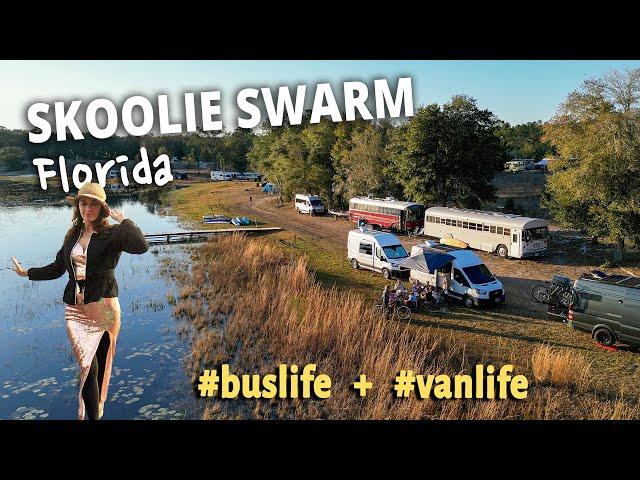 VAN LIFE meets BUS LIFE!  Skoolie Swarm Florida 2024