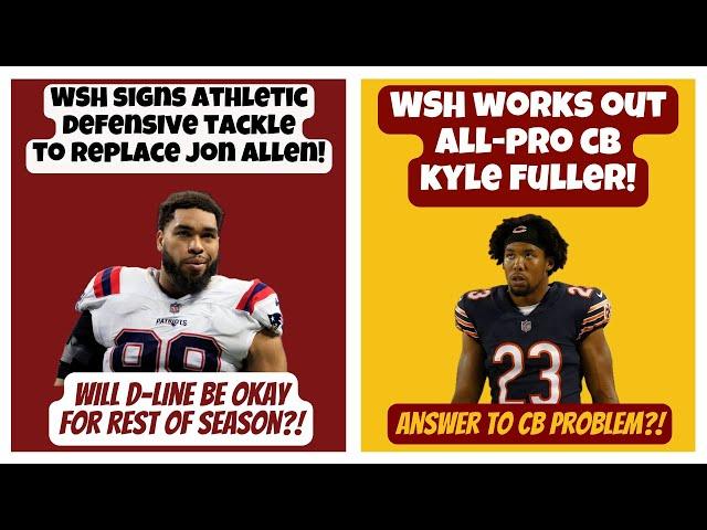 WSH Working Out ALL-PRO CORNERBACK After Ravens Loss! + WSH Signs ATHLETIC DT After Allen Injury!