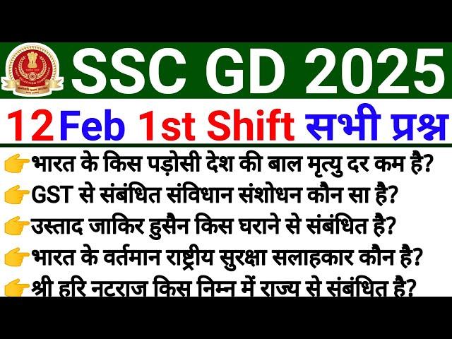 SSC GD ANALYSIS 1st Shift 12 FEBRUARY | SSC GD Exam Analysis Today