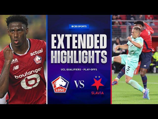 Lille vs. Slavia Praha: Extended Highlights | UCL Qualifiers - Play-offs | CBS Sports Golazo