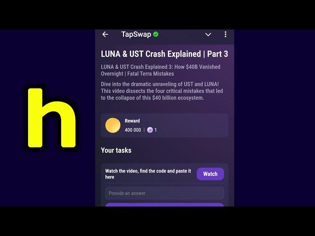 LUNA & UST Crash Explained | Part 3 | Tapswap Code