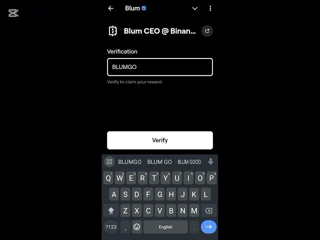 Blum CEO @ Binance Blockchain Code | Blum Code BLUM CEO @ Binance Blockchain | Blum Video Code Today