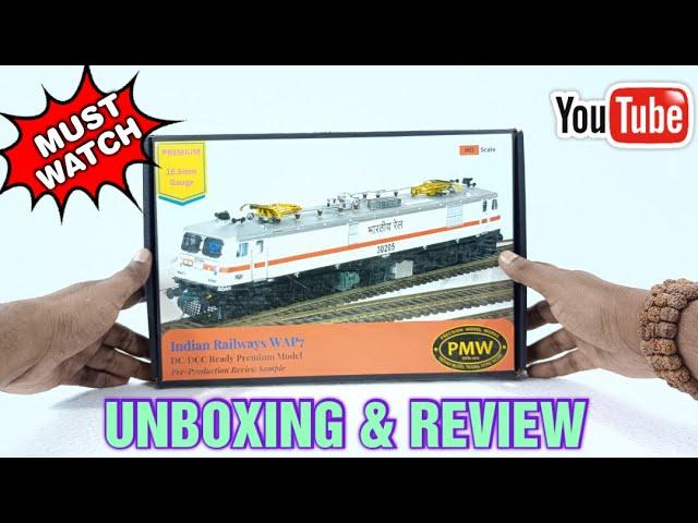 Precision Model Works HO Scale Indian Railways WAP 7 model Locomotive - Unboxing and Review